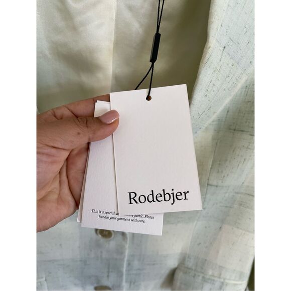Rodebjer Violante single-breasted blazer in ocean mint Size Medium NWT - Picture 5 of 5